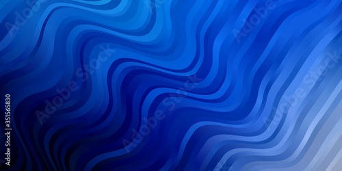 Dark BLUE vector pattern with lines. Brand new colorful illustration with bent lines. Pattern for websites  landing pages.