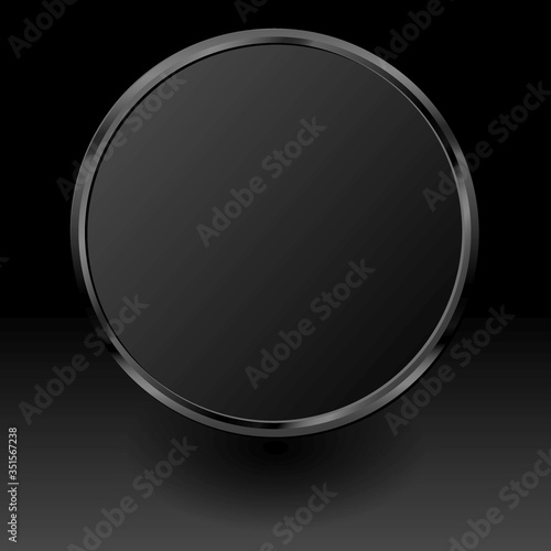 black plate on black background 