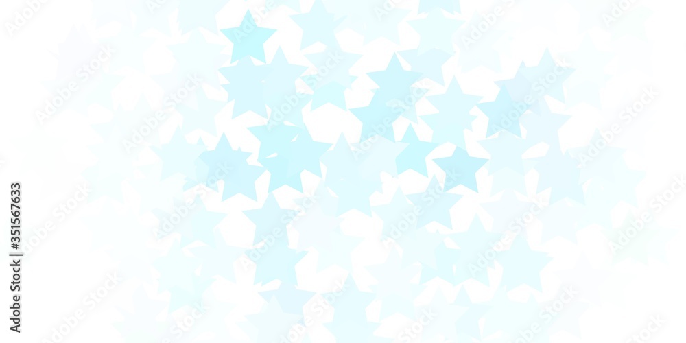 Light BLUE vector template with neon stars. Colorful illustration in abstract style with gradient stars. Pattern for websites, landing pages.