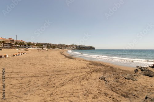 Playa de Sant Agust  n en la isla de Gran Canaria  Espa  a