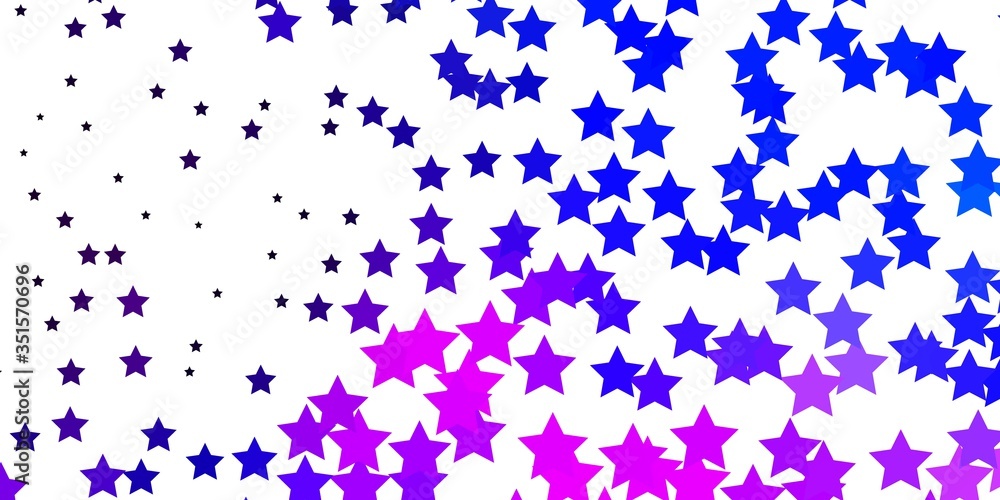 Dark Pink, Blue vector pattern with abstract stars. Colorful illustration in abstract style with gradient stars. Design for your business promotion.