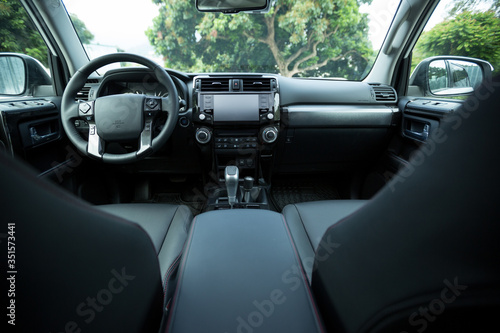 Interior of a luxury car