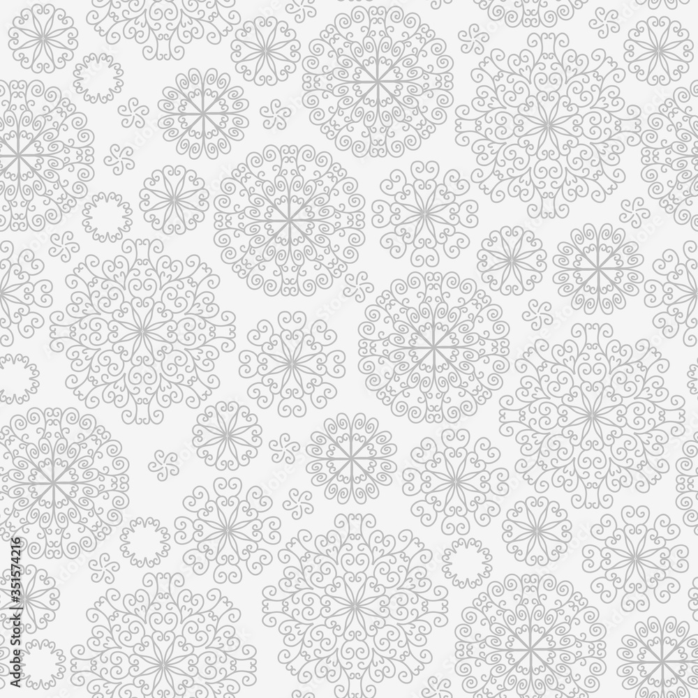 Pattern - lacy snowflakes (filigree seamless)