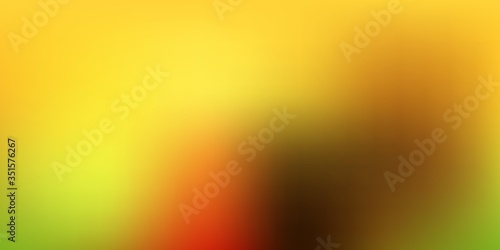 Dark Green, Yellow vector gradient blur layout.