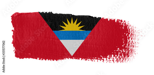 Free Download brush stroke on canvas Antigua e Barbuda flag - GFXLoad