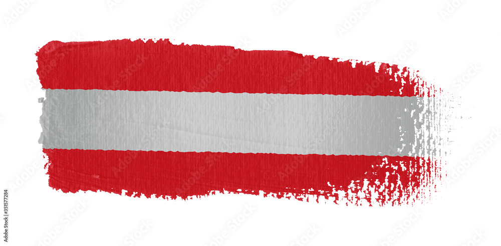 Obraz premium brush stroke on canvas Austria flag