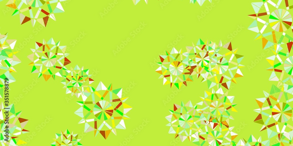 Light multicolor vector layout with beautiful snowflakes.