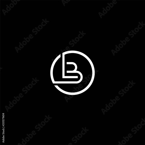 Initial circle lb letter logo design template Vector Image ,Letter lb circle logo design vector illustration, letter lb circle logo design template vector image