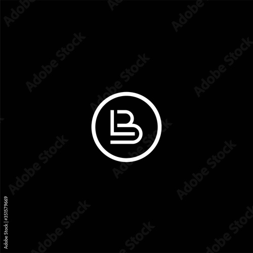 letter lb logo design vector image, cicle letter lb logo design , letter lb logo , bl logo icon 