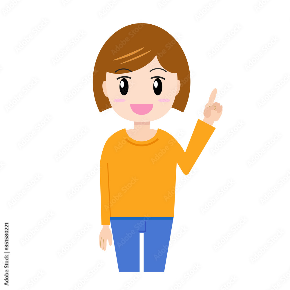 解説する女性 2