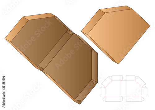 Box packaging die cut template design. 3d mock-up