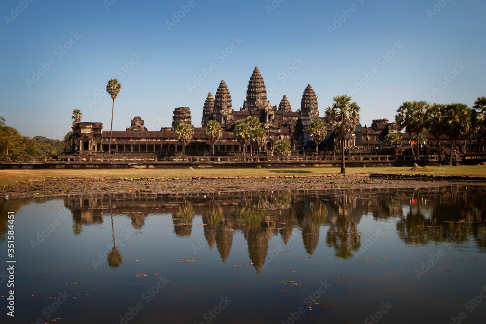 Refleictions of Angkor Wat in pool, Cambodia Refleictions of Angkor Wat in pool, Cambodia