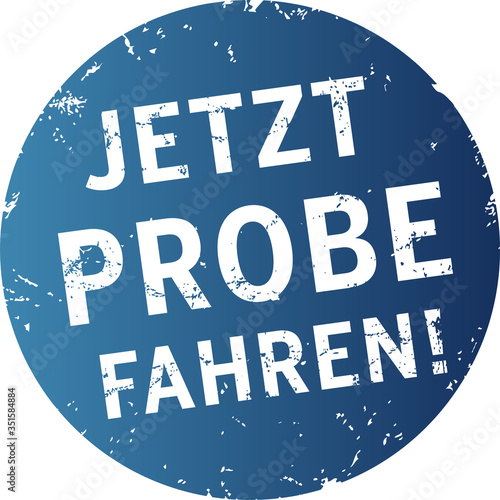 blauer Button jetzt probe fahren zerkratzt