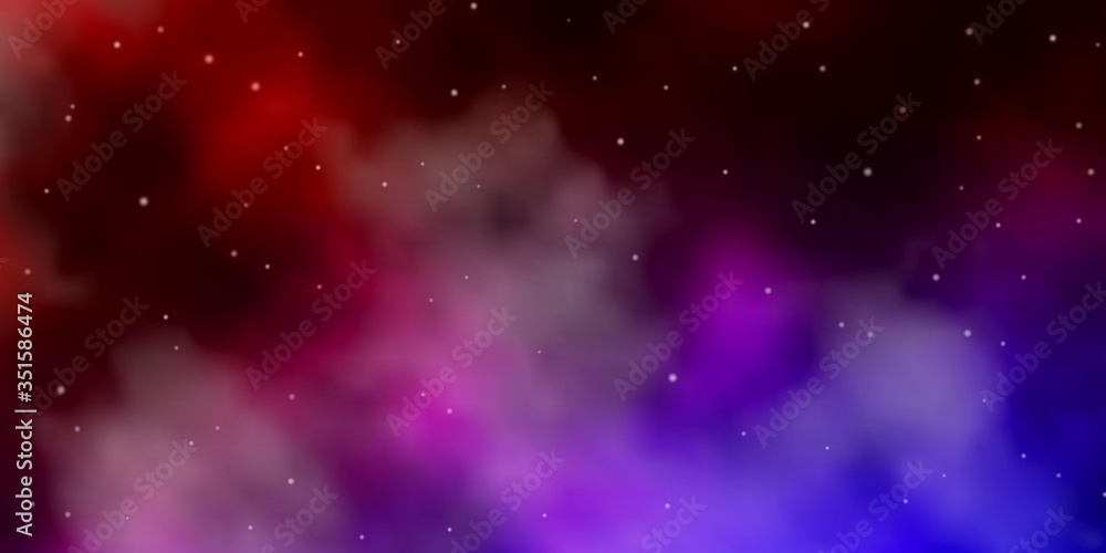 Fototapeta premium Dark Blue, Red vector pattern with abstract stars. Modern geometric abstract illustration with stars. Pattern for websites, landing pages.