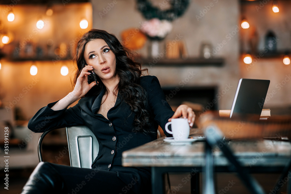 beautiful businesswoman talking on the phone beautiful businesswoman talking on the phone