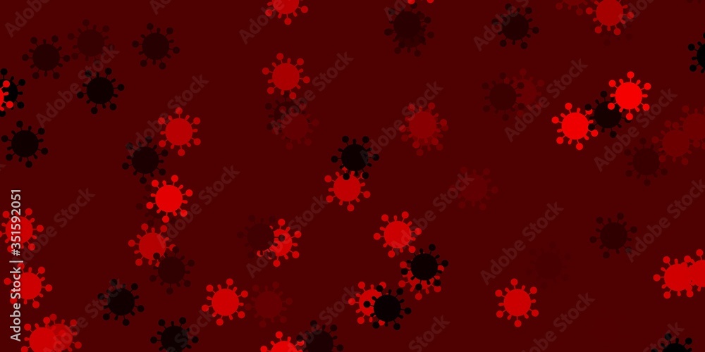 Light red vector pattern with coronavirus elements. Light red vector pattern with coronavirus elements.