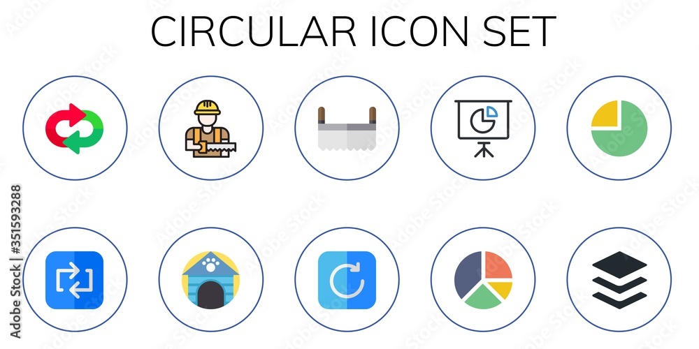 circular icon set circular icon set