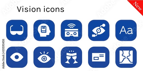 vision icon set