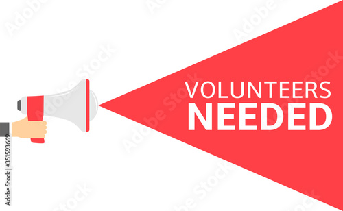 Volunteers needed vector illustration