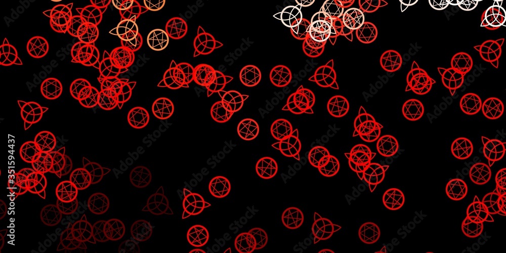 Dark Red vector texture with religion symbols. Dark Red vector texture with religion symbols.