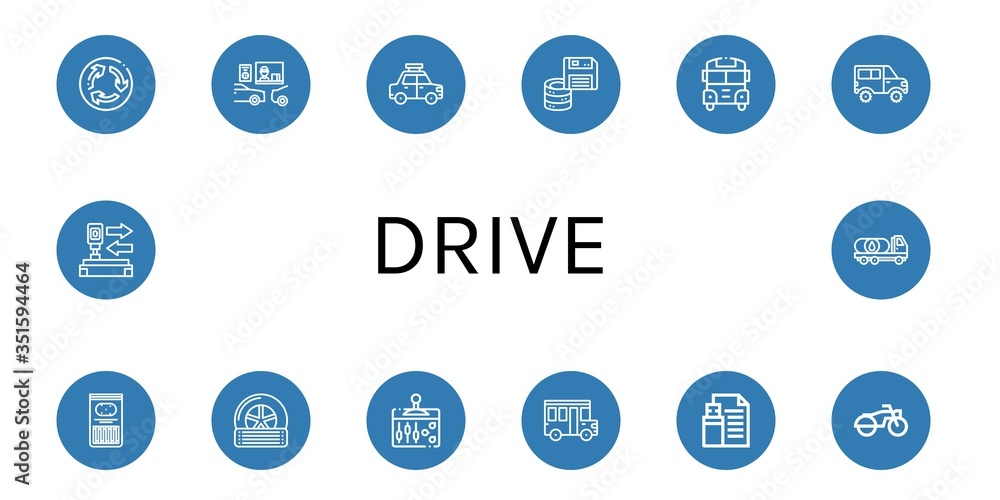 drive icon set drive icon set
