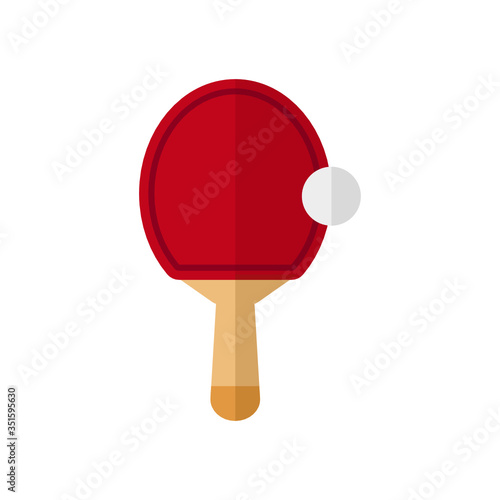 ping pong racket and ball