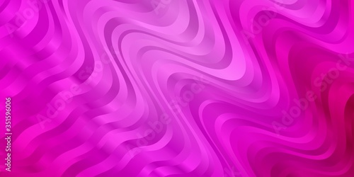 Light Pink vector backdrop with circular arc. Abstract illustration with gradient bows. Pattern for websites, landing pages.