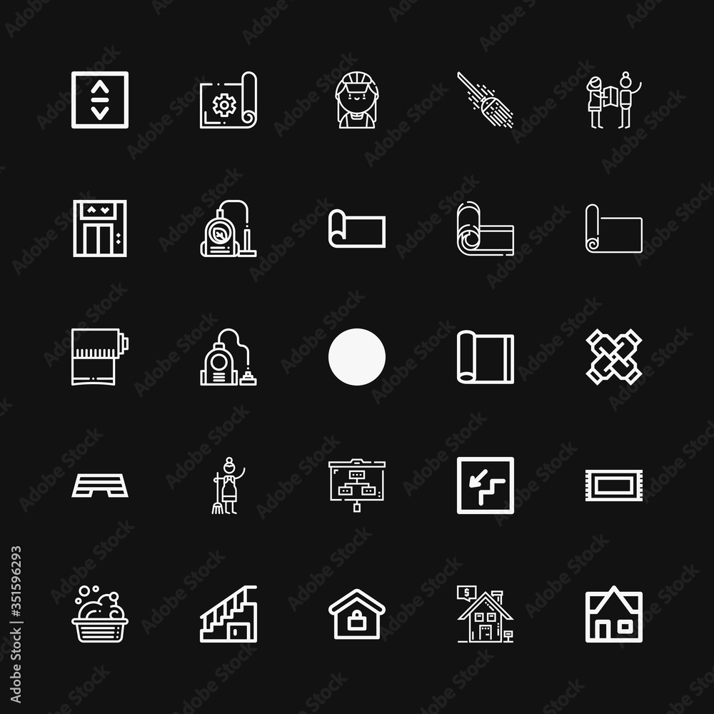 Editable 25 floor icons for web and mobile Editable 25 floor icons for web and mobile