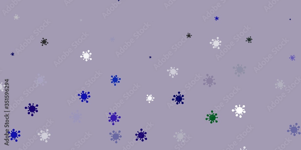 Light pink, green vector texture with disease symbols. Light pink, green vector texture with disease symbols.