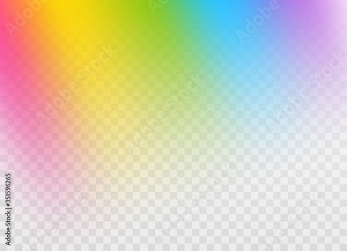 Rainbow gradient design element on transparent background