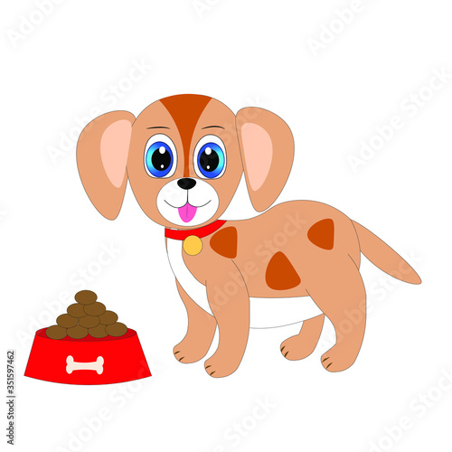 pet dog illustration vector  cartoon character 