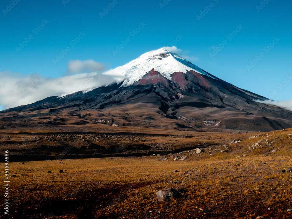 Vue Volcan Cotopaxi Paysage Équateur 