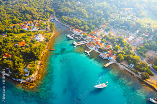 Bild auf Leinwand Aerial drone photo of coastline