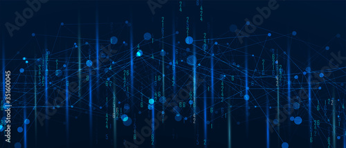 Technology data background, idea of global business solution