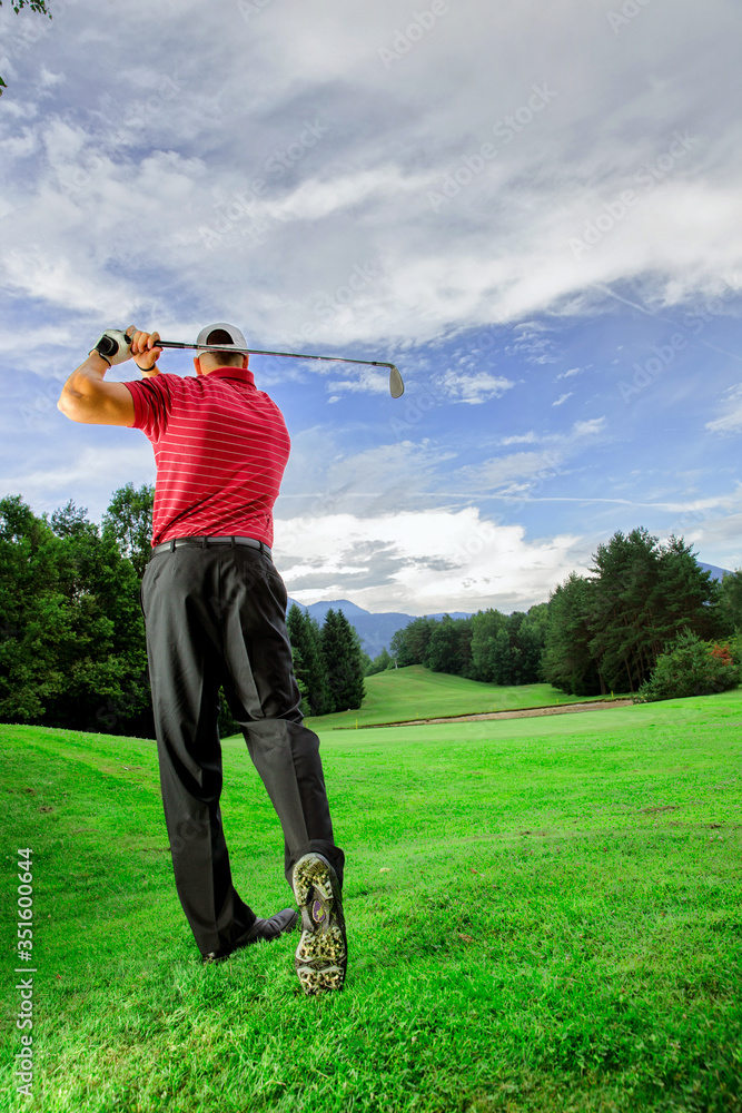 Golfer with the Golf Club