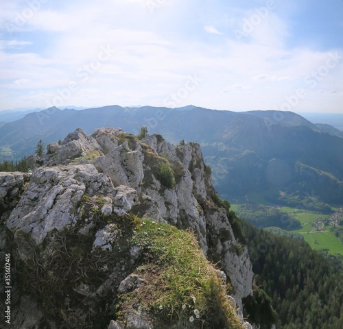 Fototapeta Naklejka Na Ścianę i Meble -  Blick nach Westen nahe der Sonnwendwand im Chiemgau