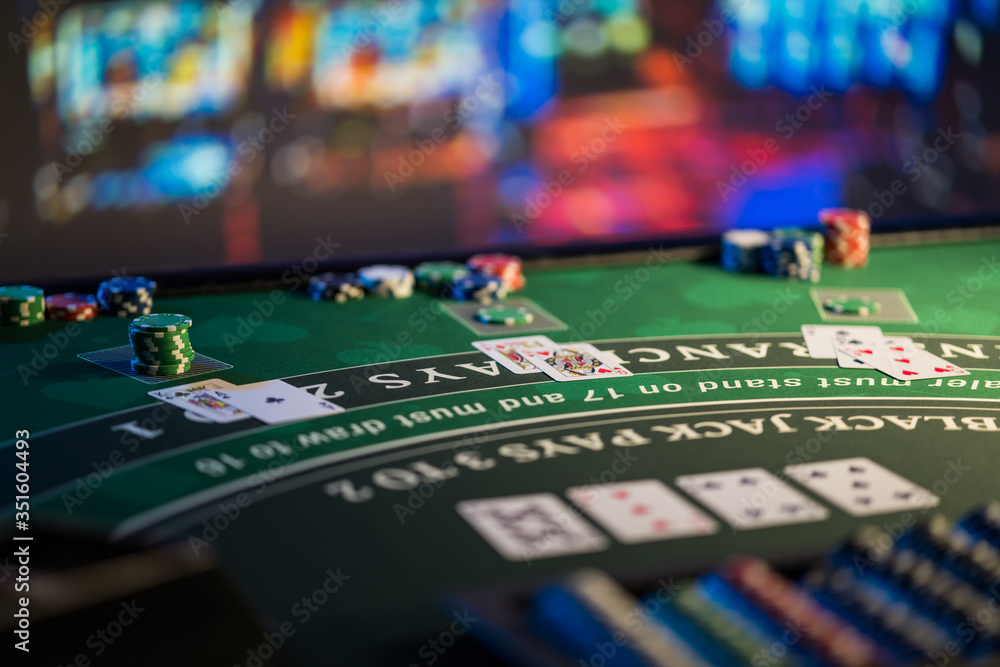 Fototapeta premium Casino Black Jack table