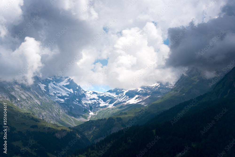 Switzerland Leukerbad Switzerland Mountains Clouds