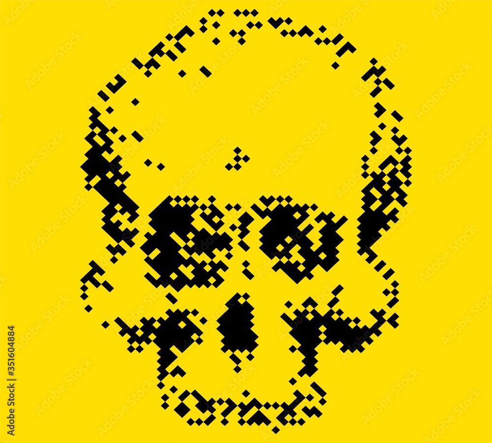Pixel art skull icon