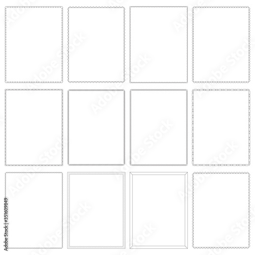 A collection of 8.5 x 11 frames