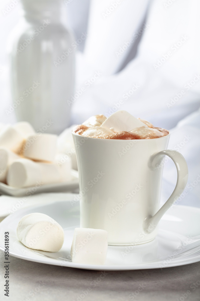 Hot chocolate with marshmallows. Hot chocolate with marshmallows.