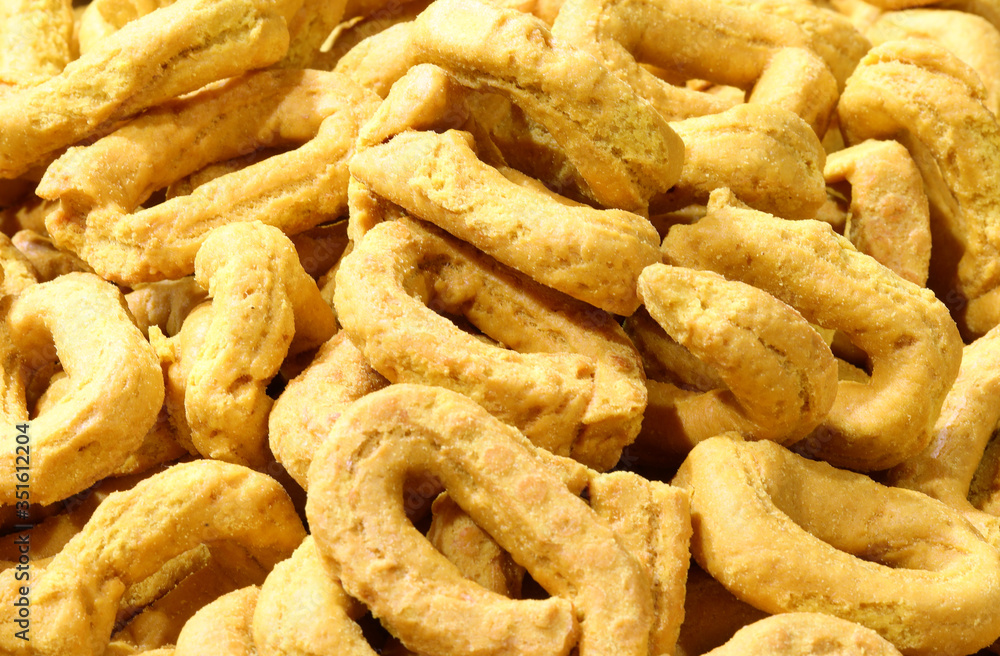 italian typical dried bread called Tarallini italian typical dried bread called Tarallini
