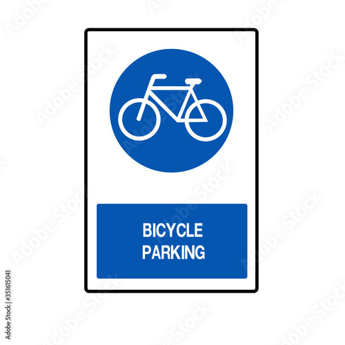 Bicycle Parking Symbol Sign, Vector Illustration, Isolate On White Background Icon. EPS10.