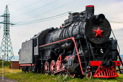 Circum-baikal locomotive, Old russian engine photo