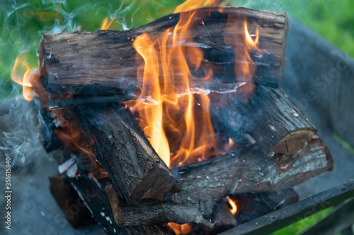 South african Braai in backyard