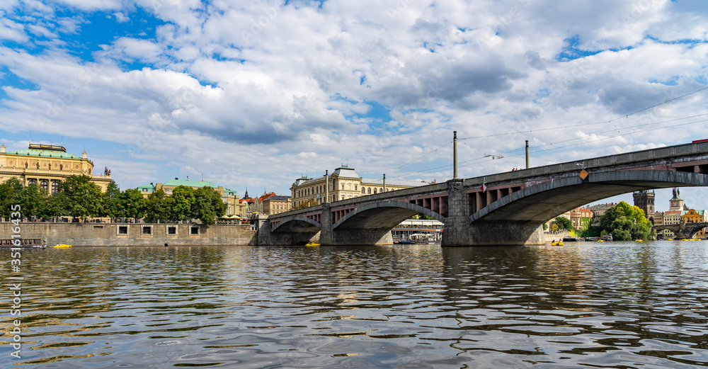 Manes Bridge Prague in Czech Republic.