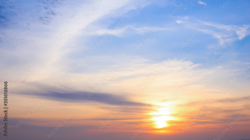nature sunset sky for abstract background
