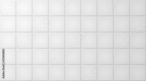 Vector white and gray ceramic tile pattern. Kitchen and bathroom wall texture. Abstract geometric shapes structure