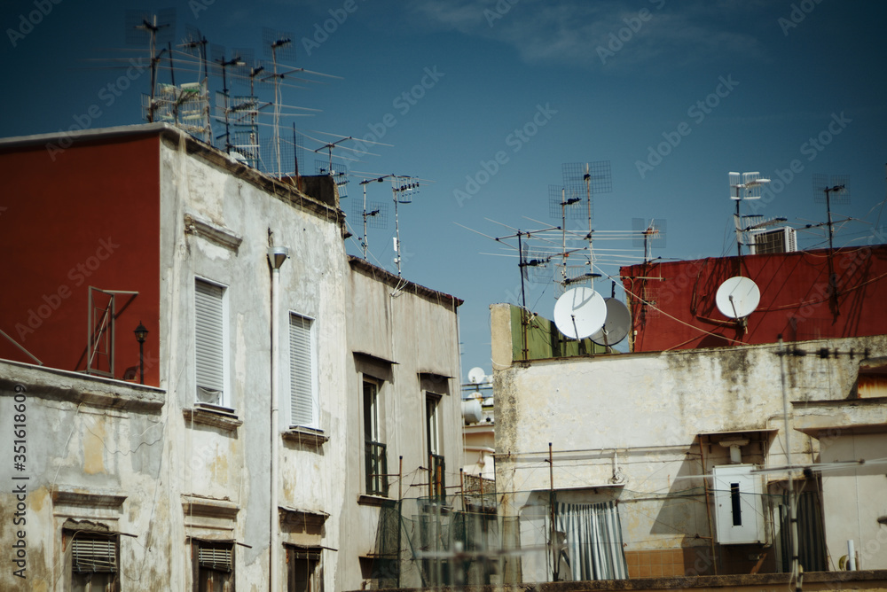 View of the rooftops of Naples. Italy. View of the rooftops of Naples. Italy.