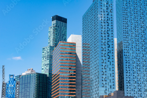 Long Island City Queens New York Skyline with Modern Glass Skyscrapers © James